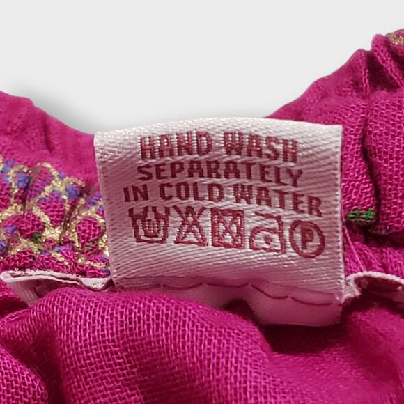 Royal Paisley Pink Floral Sequins Maxi Skirt Large Boho Gypsy Hippie Flowy NWT - Picture 8 of 12